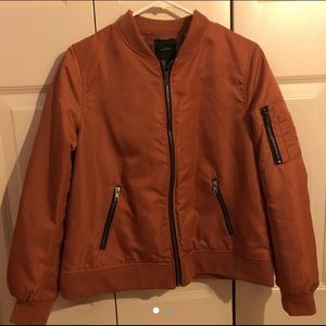 Burnt orange bomber jacket